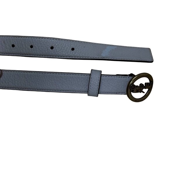 Coach Horse and Carriage Signature Buckle Belt White 78181 Chalk LARGE - Picture 5 of 9